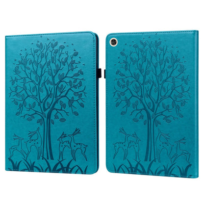 Tree & Deer Pattern Pressed Printing Leather Tablet Case, For OPPO Pad 11 inch, For OPPO Realme Pad 10.4 inch, For Huawei MatePad T 10s 10.1 inch / T 10 9.7 inch, For Lenovo Legion Y700
