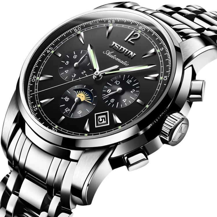 JIN SHI DUN 8750 Men Fashion Waterproof Luminous Mechanical Watch