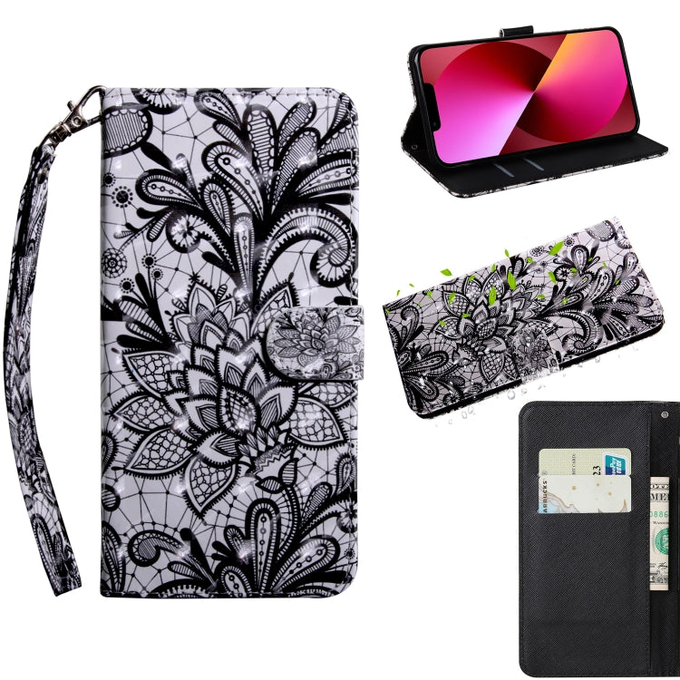 3D Painting Pattern Coloured Drawing Leather Phone Case, For iPhone 13, For iPhone 13 mini