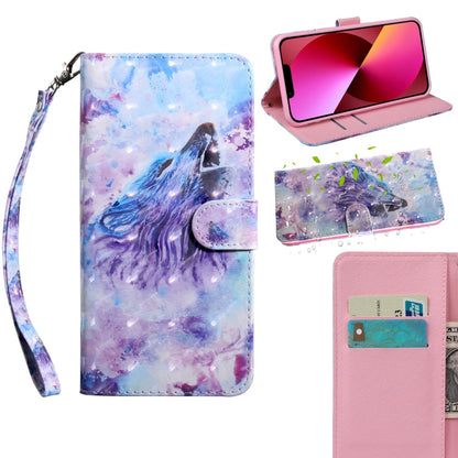 3D Painting Pattern Coloured Drawing Leather Phone Case, For iPhone 13, For iPhone 13 mini