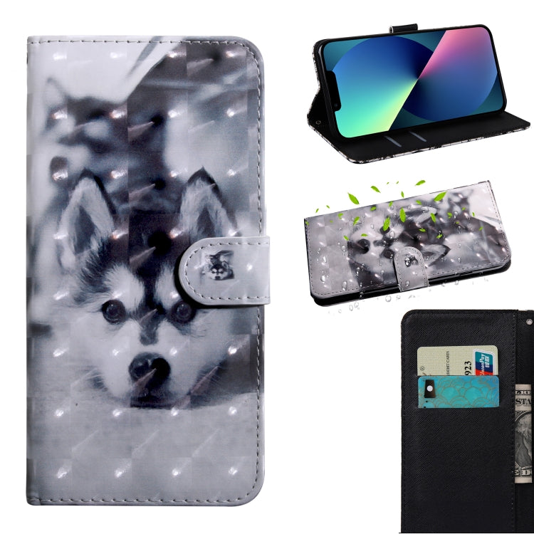 3D Painting Pattern Coloured Drawing Leather Phone Case, For iPhone 13, For iPhone 13 mini