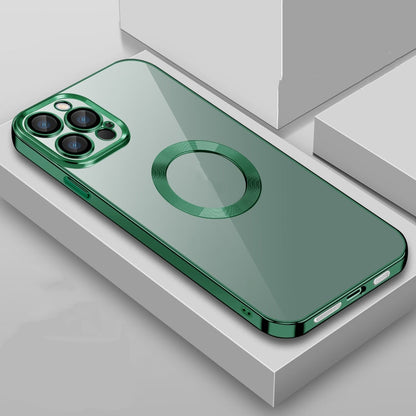9D Electroplated Edge Len Film Clear PC + TPU Shockproof Case, For iPhone 11, For iPhone 11 Pro Max, For iPhone 12