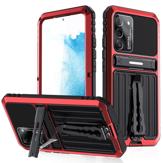 Triple-proof Armor Phone Case with Holder, For Samsung Galaxy S22 5G, For Samsung Galaxy S22+ 5G