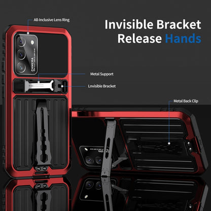 Triple-proof Armor Phone Case with Holder, For Samsung Galaxy S22 5G, For Samsung Galaxy S22+ 5G