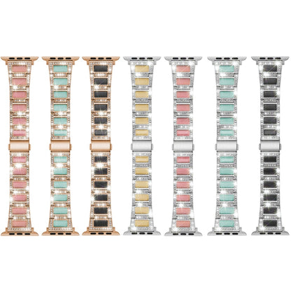 22mm Metal Opal Watchband For Apple Watch Series, 7 41mm / 6&SE&5&4 40mm / 3&2&1 38mm, 7 45mm / 6&SE&5&4 44mm / 3&2&1 42mm