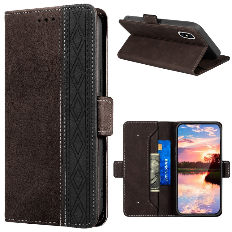 Stitching Magnetic RFID Leather Case, For iPhone 12 Pro Max, For iPhone 11, For iPhone 11 Pro, For iPhone 11 Pro Max, For iPhone X / XS, For iPhone XR