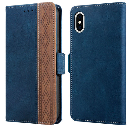 Stitching Magnetic RFID Leather Case, For iPhone XS Max, For iPhone SE 2022 / SE 2020 / 7 / 8, For iPhone 7 Plus / 8 Plus