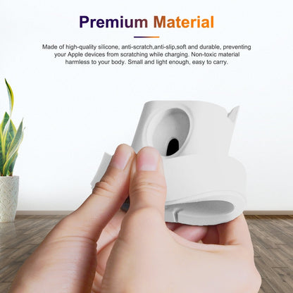 A001 3 In 1 Silicone Charging Holder for iPhone / iWatch / AirPods