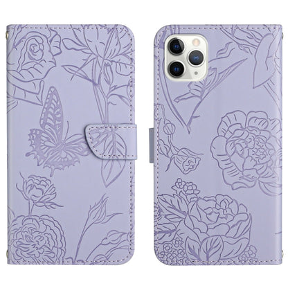 Skin Feel Butterfly Peony Embossed Leather Phone Case, For iPhone SE 2022 / SE 2020 / 8 / 7, For iPhone 8 Plus / 7 Plus, For iPhone 11, For iPhone 11 Pro
