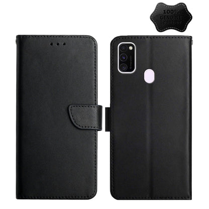 Genuine Leather Fingerprint-proof Horizontal Flip Phone Case, For Samsung Galaxy A91, For Samsung Galaxy F52 5G, For Samsung Galaxy J2 Prime, For Samsung Galaxy M10 / A10, For Samsung Galaxy M21 / M30s, For Samsung Galaxy M31, For Samsung Galaxy M51   ...