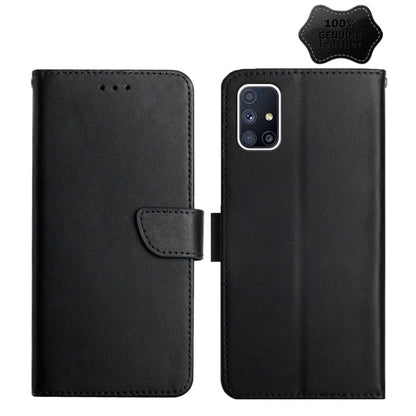 Genuine Leather Fingerprint-proof Horizontal Flip Phone Case, For Samsung Galaxy A91, For Samsung Galaxy F52 5G, For Samsung Galaxy J2 Prime, For Samsung Galaxy M10 / A10, For Samsung Galaxy M21 / M30s, For Samsung Galaxy M31, For Samsung Galaxy M51   ...