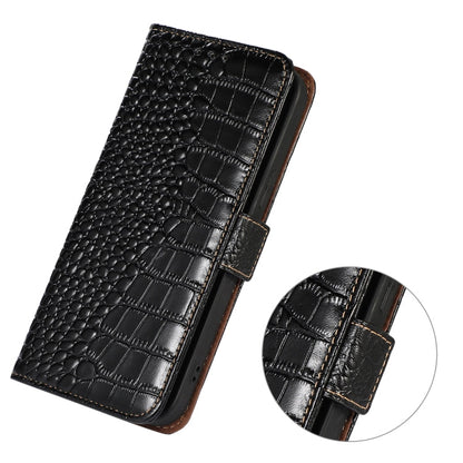 Crocodile Top Layer Cowhide Leather Phone Case, For iPhone 13 Pro, For iPhone 13 Pro Max, For iPhone 12 Pro Max