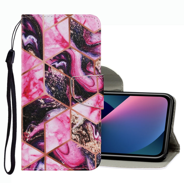 Coloured Drawing Pattern Leather Phone Case, For iPhone 13 mini