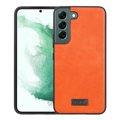 SULADA Shockproof TPU + Handmade Leather Phone Case, For Samsung Galaxy S22 5G, For Samsung Galaxy S22 Ultra 5G, For Samsung Galaxy S22+ 5G