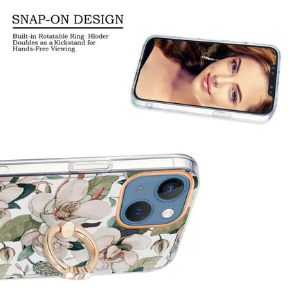 Ring IMD Flowers TPU Phone Case, For iPhone 13 mini, For iPhone 13, For iPhone 13 Pro, For iPhone 13 Pro Max