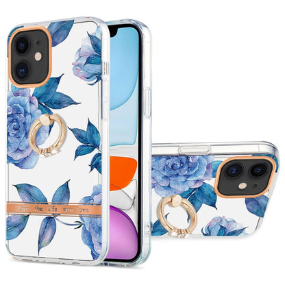 Ring IMD Flowers TPU Phone Case, For iPhone 12 / 12 Pro, For iPhone 12 Pro Max, For iPhone 11, For iPhone 11 Pro Max