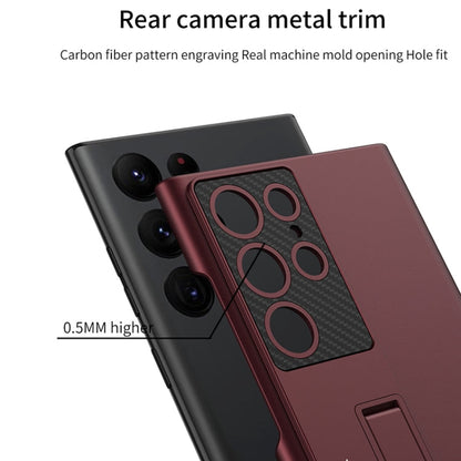 GKK Ultra-thin Shockproof Phone Case with Holder, For Samsung Galaxy S22 Ultra 5G