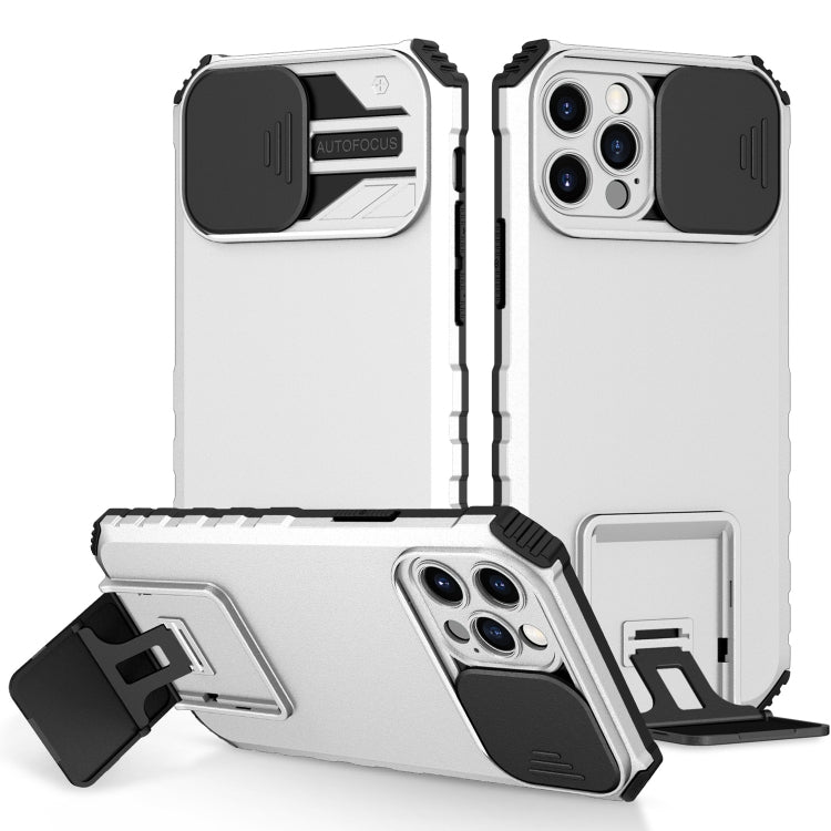 Stereoscopic Holder Sliding Camshield Phone Case, For iPhone 11, For iPhone 12, For iPhone 12 Pro