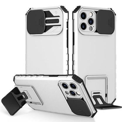 Stereoscopic Holder Sliding Camshield Phone Case, For iPhone 11, For iPhone 12, For iPhone 12 Pro