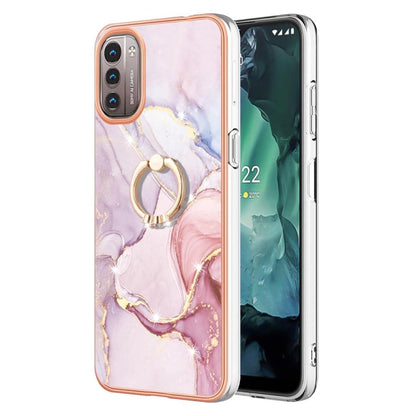 Electroplating Marble Pattern TPU Phone Case with Ring, For iPhone SE 2022 / SE 2020 / 8 / 7, For Motorola Moto G Stylus 2022, For Nokia G20 / G10, For Nokia G21 / G11