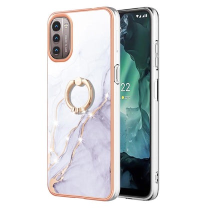 Electroplating Marble Pattern TPU Phone Case with Ring, For iPhone SE 2022 / SE 2020 / 8 / 7, For Motorola Moto G Stylus 2022, For Nokia G20 / G10, For Nokia G21 / G11