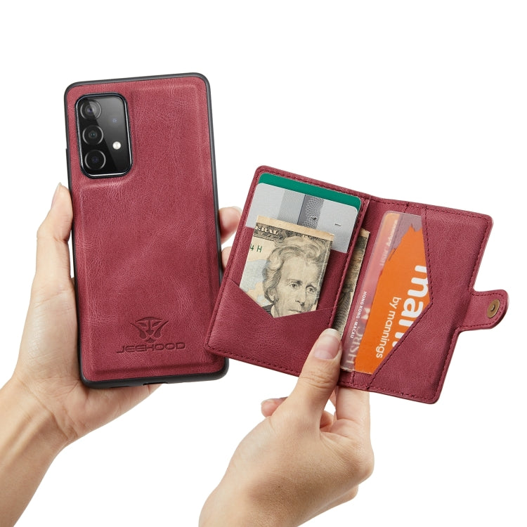 JEEHOOD Retro Magnetic Detachable Leather Phone Case, For Samsung Galaxy A32 4G