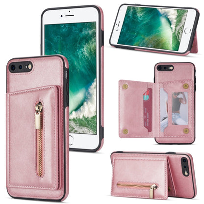 Zipper Card Holder Phone Case, For iPhone SE 2022 / 2020 / 8 / 7, For iPhone 8 Plus / 7 Plus, For iPhone 12 Pro, For iPhone 12 mini