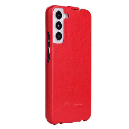 Fierre Shann 64 Texture Vertical Flip PU Leather Phone Case, For Samsung Galaxy S22 5G, For Samsung Galaxy S22+ 5G, For Samsung Galaxy S22 Ultra 5G