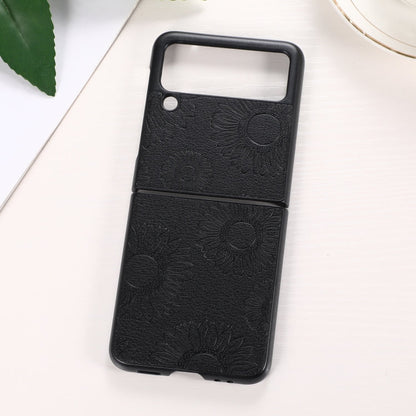 Sunflower Pattern PU+TPU+PC Shockproof Phone Case, For Samsung Galaxy Z Flip3 5G, For Samsung Galaxy Z Fold3 5G