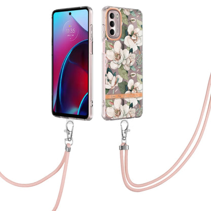 Flowers Series TPU Phone Case with Lanyard, For iPhone SE 2022/SE 2020/8/7, For Motorola Moto G Stylus 2022 4G, For Motorola Moto G31/G41, For Motorola Moto G51 5G
