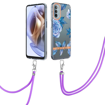 Flowers Series TPU Phone Case with Lanyard, For iPhone SE 2022/SE 2020/8/7, For Motorola Moto G Stylus 2022 4G, For Motorola Moto G31/G41, For Motorola Moto G51 5G