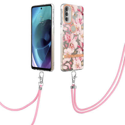 Flowers Series TPU Phone Case with Lanyard, For iPhone SE 2022/SE 2020/8/7, For Motorola Moto G Stylus 2022 4G, For Motorola Moto G31/G41, For Motorola Moto G51 5G