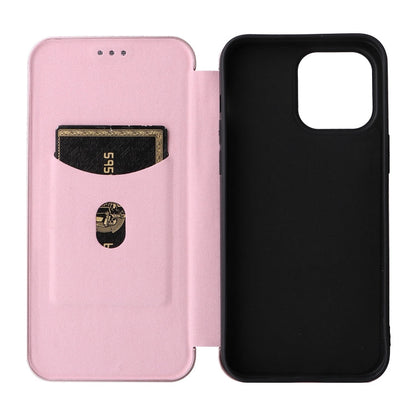 Carbon Fiber Texture Magnetic Flip Leather Phone Case, For iPhone 14, For iPhone 14 Plus, For iPhone 14 Pro, For iPhone 14 Pro Max