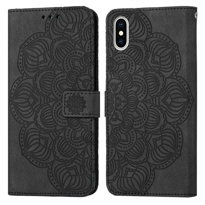 Mandala Embossed Flip Leather Phone Case, For iPhone XS Max, For iPhone SE 2022 / 2020 / 8 / 7, For iPhone 7 Plus / 8 Plus
