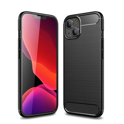 Brushed Texture Carbon Fiber TPU Phone Case, For iPhone 14 Plus, For iPhone 14, For iPhone 14 Pro, For iPhone 14 Pro Max