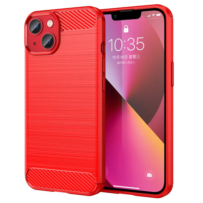 Brushed Texture Carbon Fiber TPU Phone Case, For iPhone 14 Plus, For iPhone 14, For iPhone 14 Pro, For iPhone 14 Pro Max
