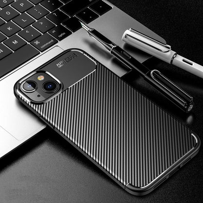 Carbon Fiber Texture TPU Phone Case, For iPhone 14 Pro Max, For iPhone 14, For iPhone 14 Plus