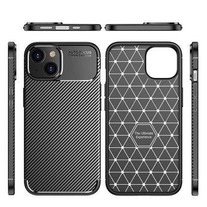 Carbon Fiber Texture TPU Phone Case, For iPhone 14 Pro Max, For iPhone 14, For iPhone 14 Plus
