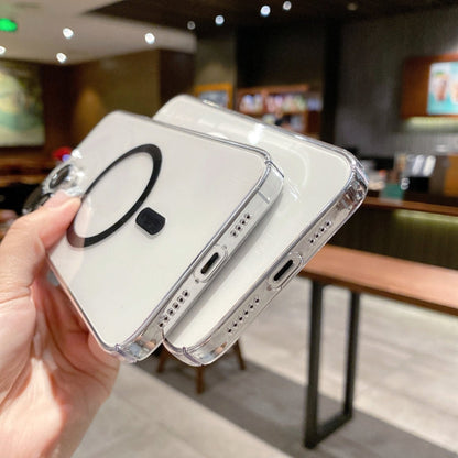 MagSafe Magnetic Transparent PC + Glass Lens Film Phone Case, For iPhone 13 Pro Max, For iPhone 13 Pro, For iPhone 13, For iPhone 12 Pro Max