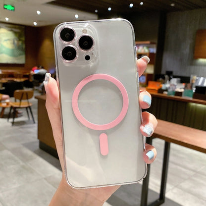 MagSafe Magnetic Transparent PC + Glass Lens Film Phone Case, For iPhone 12 Pro, For iPhone 12