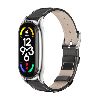 MIJOBS Plus Genuine Leather Watch Band, For Xiaomi Mi Band 7 / 7 NFC