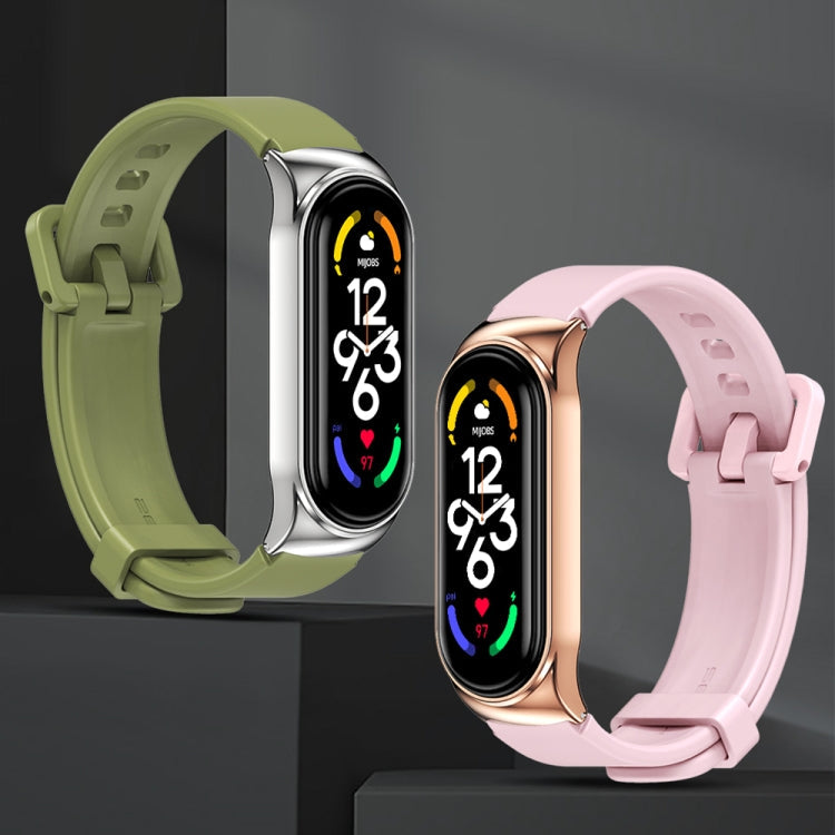 MIJOBS CS Metal Case + Silicone Watch Band, For Xiaomi Mi Band 7 / 7 NFC