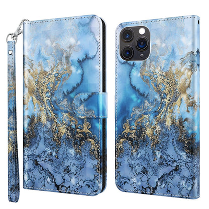 3D Painting Pattern Flip Leather Phone Case, For iPhone 14 Pro, For iPhone 14 Pro Max