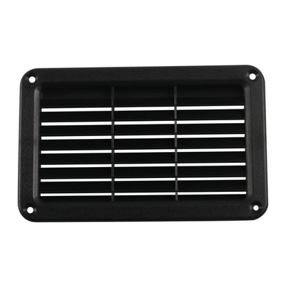 A6788 193x122mm Black Rectangle Louvered Ventilation Plastic Venting Panel Cover, 193x122mm