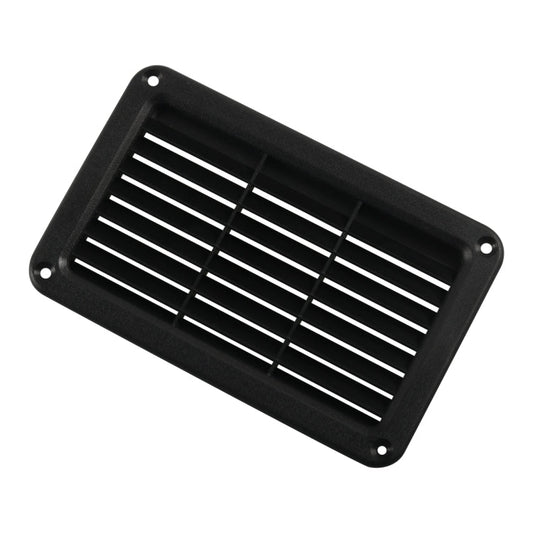 A6788 193x122mm Black Rectangle Louvered Ventilation Plastic Venting Panel Cover, 193x122mm