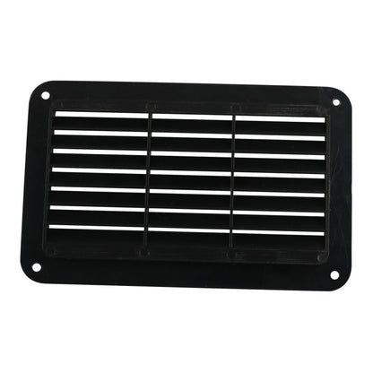 A6788 193x122mm Black Rectangle Louvered Ventilation Plastic Venting Panel Cover, 193x122mm