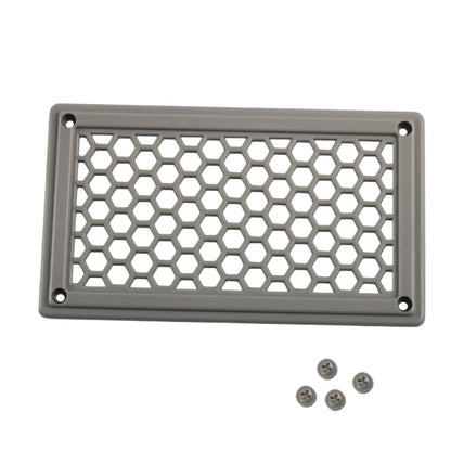 A6790 198x114mm Grey Rectangle Louvered Ventilation Plastic Venting Panel Cover, 198x114mm