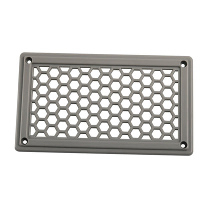 A6790 198x114mm Grey Rectangle Louvered Ventilation Plastic Venting Panel Cover, 198x114mm
