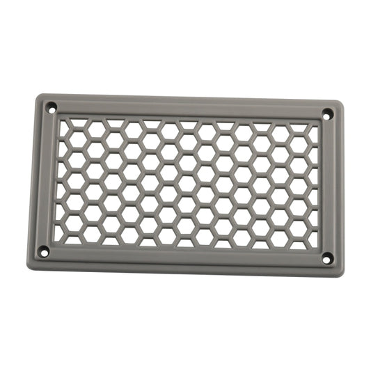 A6790 198x114mm Grey Rectangle Louvered Ventilation Plastic Venting Panel Cover, 198x114mm