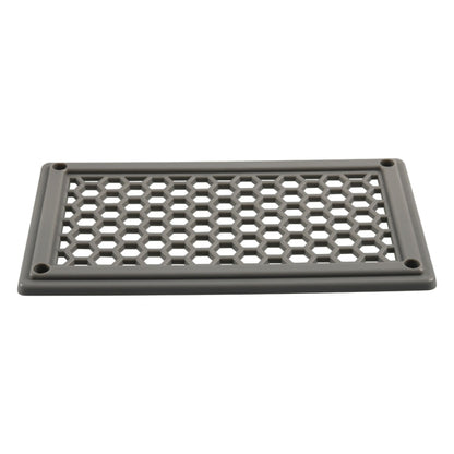 A6790 198x114mm Grey Rectangle Louvered Ventilation Plastic Venting Panel Cover, 198x114mm